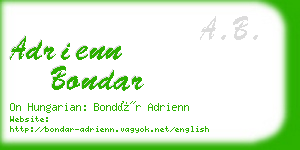 adrienn bondar business card